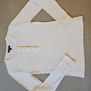 J Crew Ribbed Long Sleeve Henley Tee Sz XS